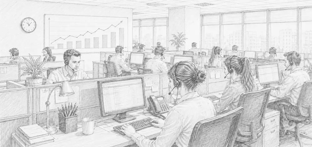 VisaHQ-specialisten aan het werk op kantoor