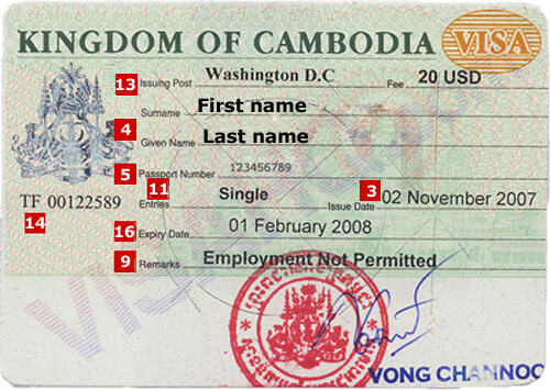 Cambodja visum